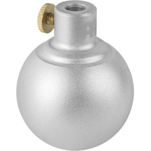 Sonic Energy Stemvork, trillingsvoet, kogelvorm, 89 g, van aluminium, zilver, contactoppervlak van 40 mm, voor geluidstherapie en massage (VF-RL)