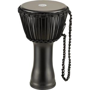 Meinl Percussion HDJ3-L) Rope Tuned Headliner Black River Series Wood Djembe trommel met geitenvacht voor kinderen en volwassenen