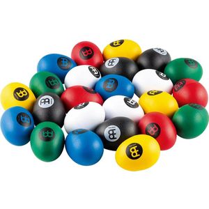 Meinl Percussion 24 stuks shaker-eieren voor alle muzikanten met kristalheldere geluiden, niet gemaakt in China, weerbestendige synthetische schelpen ES-SET24-MC