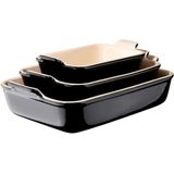 Le Creuset Heritage rechthoekige schaal, aardewerk, 26 cm, 2,4 liter, Ebbenzwart