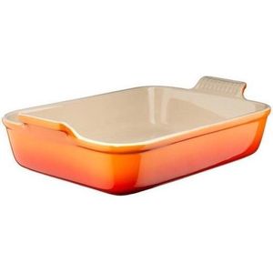Le Creuset - Heritage Ovenschaal - Oranjerood - Aardewerk - 32 x 24 cm