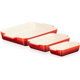 Le Creuset - Ovenschalen Set van 3 - Kersenrood - 18/25/32cm