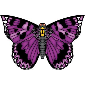 Vlieger vlinder - paars - 71 cm breed/wijd - nylon