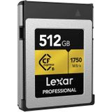 Lexar Professionele CFexpress R:1750MB/s W:1000MB/s (CFexpress, 512 GB), Geheugenkaart