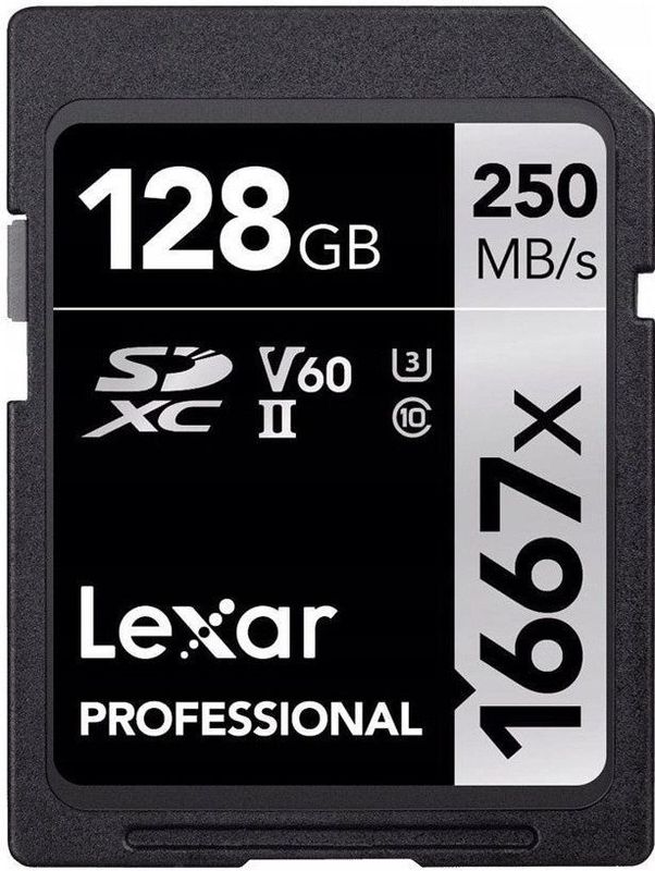 Lexar SDXC Professional UHS-II 1667x 128GB V60