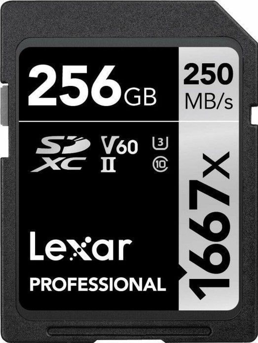 Lexar - Professioneel 1667x - Geheugenkaart - Zwart, Grijs - 256 GB - UHS-II