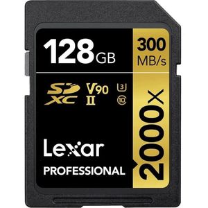 Lexar - Professional 2000x - Geheugenkaart - Goud - 128 GB - UHS-II