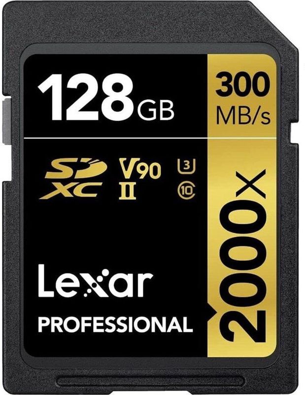 Lexar - Professional 2000x - Geheugenkaart - Goud - 128 GB - UHS-II