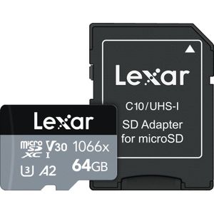 Lexar Professional 1066x MicroSDXC 64GB - Class 10