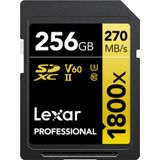 Lexar Professional Gold 1800x SD Kaart - 180MB/s - 256 GB