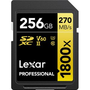 Lexar Professional SDXC 256GB BL 1800x UHS-II V60 gold