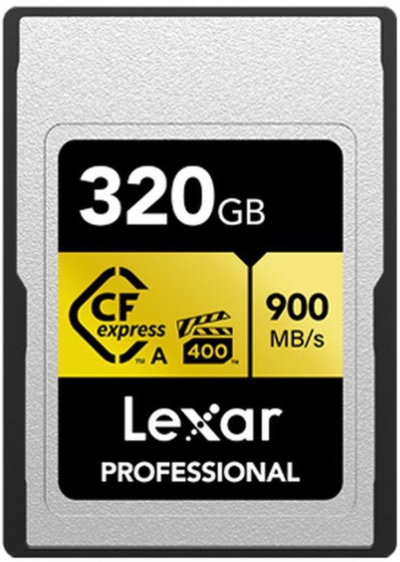 Lexar CFexpress PRO Type A Gold Series 320GB - Lezen 900MB/s, Schrijven 800MB/s - VPG400