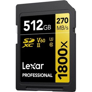 Lexar SDXC Professional 512GB UHS-II V60 - 270 MB/s