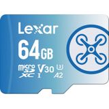 Lexar - FLY - Geheugenkaart - Blauw - 64 GB - microSDXC - U3 - UHS-I