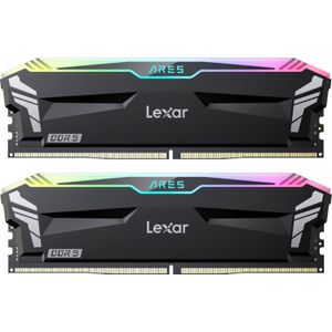 Lexar Ares RGB LD5BU016G-R6000GDLA - Geheugen - DDR5 - 32 GB: 2 x 16 GB - 288-PIN - 6000 MHz / PC5-48000 - CL30 - 1.4V - XMP 3.0 - AMD EXPO - On-die-ECC - RGB - zwart