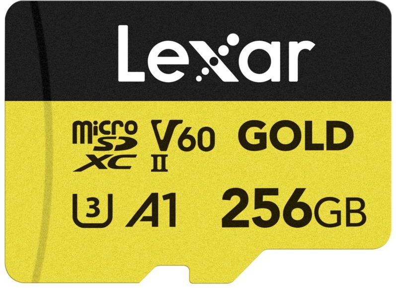 Lexar - microSDXC Gold Series - 256GB - UHS-II - Lezen 280MB/s - Schrijven 100MB/s