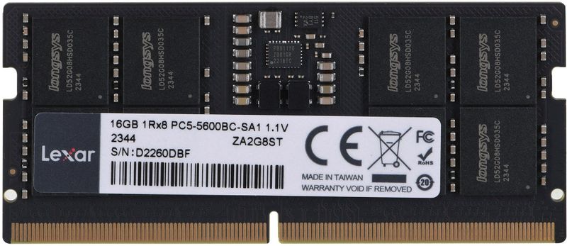 Lexar - DDR5 SODIMM - RAM - 16GB - 5600MHz - CL46