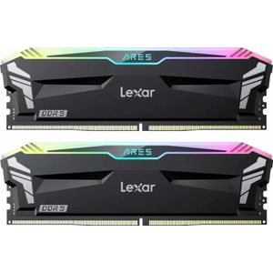 Lexar Ares RGB LD5U16G72C34LA-RGD - Geheugen - DDR5 - 32 GB: 2 x 16 GB - 288-PIN - 7200 MHz / PC5-57600 - CL34 - 1.4V - XMP 3.0 - AMD EXPO - On-die-ECC - RGB - zwart
