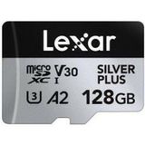 Lexar - microSDXC Professional SILVER Plus UHS-I/U3/A2/4K R205/W150 (V30) - SILVER - 128GB