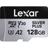Lexar - microSDXC Professional SILVER Plus UHS-I/U3/A2/4K R205/W150 (V30) - SILVER - 128GB