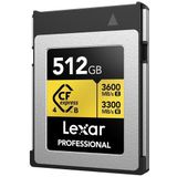 Lexar - CFexpress Pro Type B Gold 512GB - Geheugenkaart - R3600/W3300