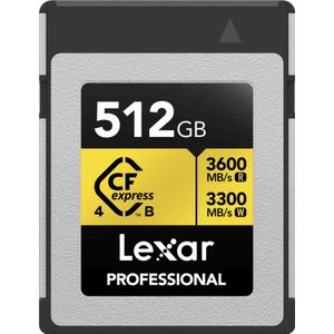 Lexar - CFexpress Pro Type B Gold 512GB - Geheugenkaart - R3600/W3300