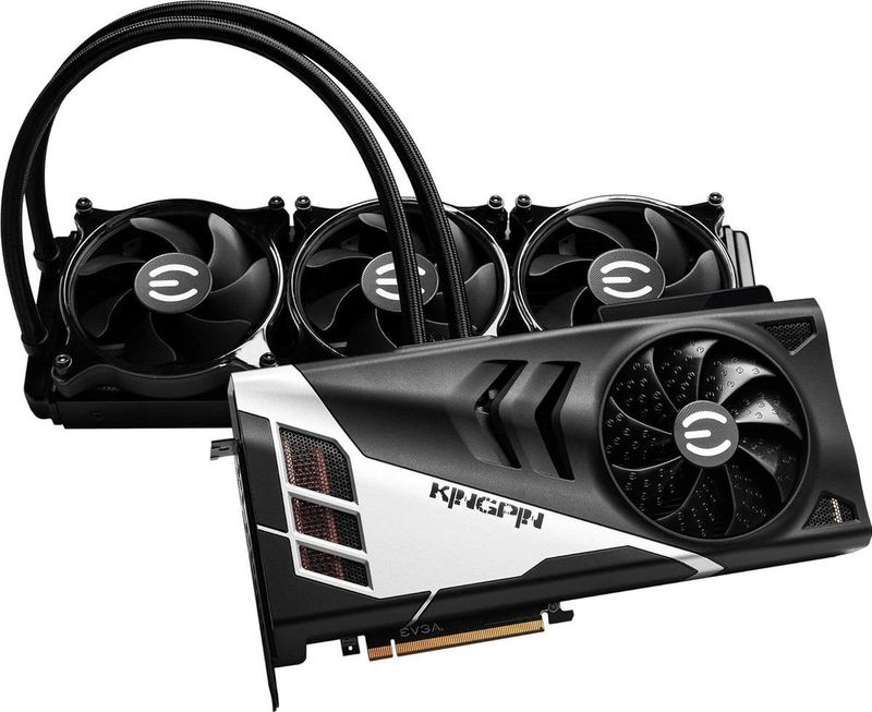 EVGA GeForce RTX 3090 Ti K|NGP|N HYBRID GAMING, 24G-P5-4998-KR, 24 GB GDDR6X, iCX3, HYBRID Cooler, OLED-scherm, achterplaat, gratis eLeash