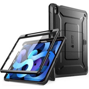 SupCase Unicorn Beetle Pro beschermhoes voor iPad Air 5/4 (2022/2020) 10,9 inch met penhouder en geïntegreerde displaybescherming, zwart