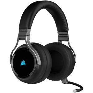 Corsair Virtuoso RGB Wireless Gaming Headphone High Fidelity (7.1 surround sound, Omnidirectionele microfoon met pc, Xbox One, PS4, Switch en mobiele telefooncompatibiliteit) Carbon