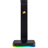 Corsair - ST100 RGB - Headset Stand - Zwart - Aluminium - 7.1 Virtual Surround Sound