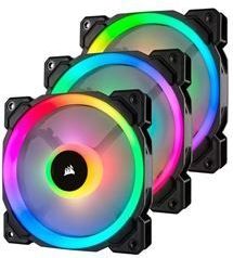 Corsair Ll Series, Ll120 Rgb, 120Mm Dual Light Loop Rgb Pwm Fan, 3 Fan Pack Met Lighting Node Pro,3 x 120 mm Lüfter,Zwart