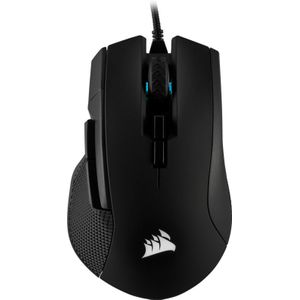 Corsair Ironclaw RGB optische FPS/MOBA gamingmuis (18,000DPI optische sensor, RGB ledachtergrondverlichting), zwart