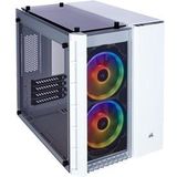 Corsair - Kristal 280X - PC-behuizing - Wit - Micro-ATX, RGB, Gehard Glas, Tweekamerindeling