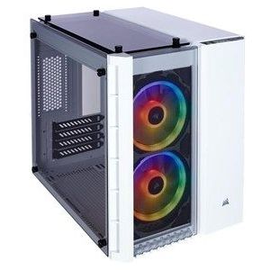 Corsair - Kristal 280X - PC-behuizing - Wit - Micro-ATX, RGB, Gehard Glas, Tweekamerindeling
