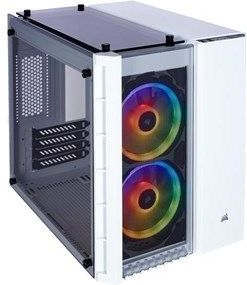 Corsair - Kristal 280X - PC-behuizing - Wit - Micro-ATX, RGB, Gehard Glas, Tweekamerindeling