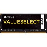 Corsair CMSO8GX4M1A2133C15, Value Select SODIMM 8GB (1x 8GB) DDR4 2133 MHz C15 werkgeheugen voor laptop / notebook - zwart