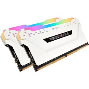 Corsair CMW16GX4M2C3200C16W, Vengeance RGB PRO 16GB (2x8GB) DDR4 3200MHz C16 XMP 2.0 Enthousiast RGB LED-verlichting geheugenit, wit