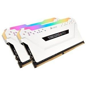 Corsair CMW16GX4M2C3200C16W, Vengeance RGB PRO 16GB (2x8GB) DDR4 3200MHz C16 XMP 2.0 Enthousiast RGB LED-verlichting geheugenit, wit