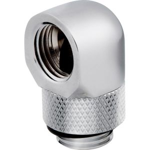 Corsair Hydro X Series, 2 stuks 90° draaibare bits (standaard G1/4 inch BSPP-schroefdraad, perfect waterdicht draaimechanisme, geoptimaliseerd voor hoge debiet), chroom