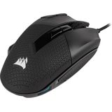 Corsair NIGHTSWORD RGB Gaming Muis Voor FPS, MOBA - 18.000 DPI - 10 Programmeerbare Knoppen - Gewichtssysteem - iCUE Compatibel - Zwart