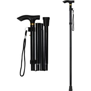 SupreGear - Opvouwbare Wandelstok - Zwart - Verstelbare Hoogte - Lichtgewicht Draagbaar