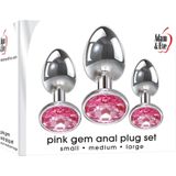 Buttplug Gem Anal plug set - roze