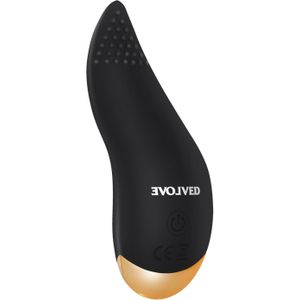 Tongvormige vibrator met gladde en geribbelde zijde Evolved