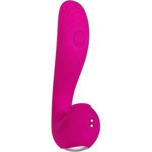 Veelzijdige vibrator met tongetje en G-spot pulsaties