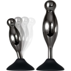 Evolved - Joy sticks - Flexibele metale buttplug set met zuignap - 2 stuks