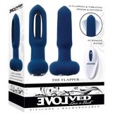 Vibrerende Buttplug The Flapper - Blauw
