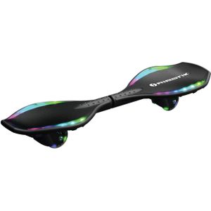 Razor Ripster Lightshow Waveboard - Zwenkbaar Board voor Kinderen 8+ met 360° Besturing, Motion Activated Light Up Deck, 5 Licht Modi, Anti-Slip, Compact & Lichtgewicht 2 Wiel Board - Zwart