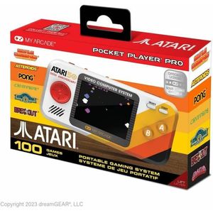 MY ARCADE DGUNL-7015 Atari Pocket Player Pro draagbaar draagbaar spelsysteem 100 spellen