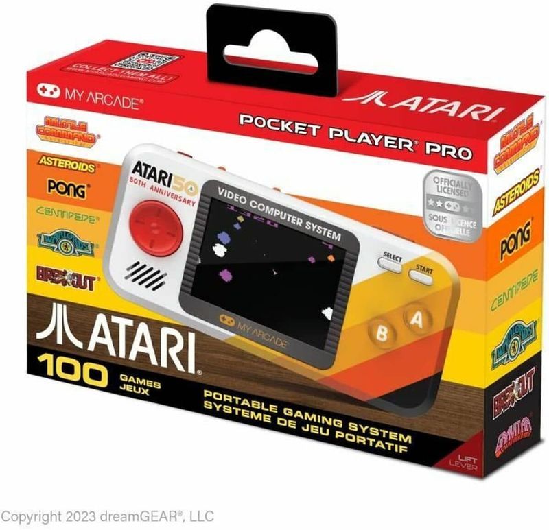 My Arcade - Pocket Player Atari 100 - Retroconsole - EU-stekker - Officieel Gelicenseerde Titels