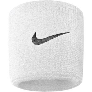 Nike pols zweetbandjes in de kleur wit/zwart.